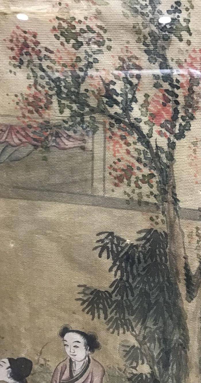 回流绢本西厢记人物图5