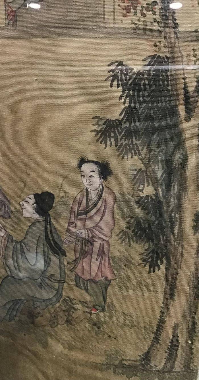 回流绢本西厢记人物图6