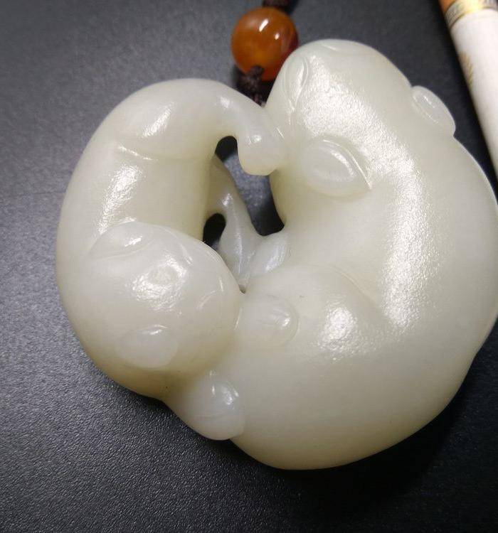 精品旧藏 母子情深把玩件图5