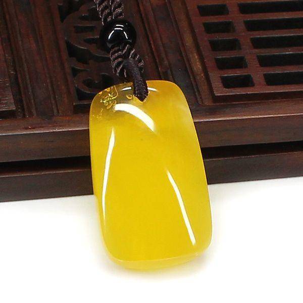 天然蜜蜡平安无事挂件7662图5