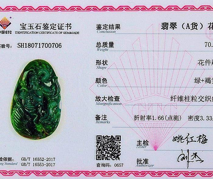 自然光实拍!天然A货好种绿蓝水料种水好关公图9
