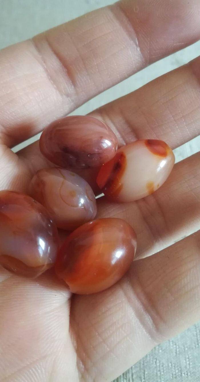 老玛瑙橄榄珠子5颗图2