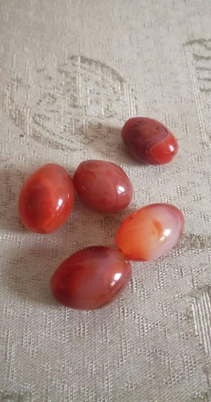 老玛瑙橄榄珠子5颗图4