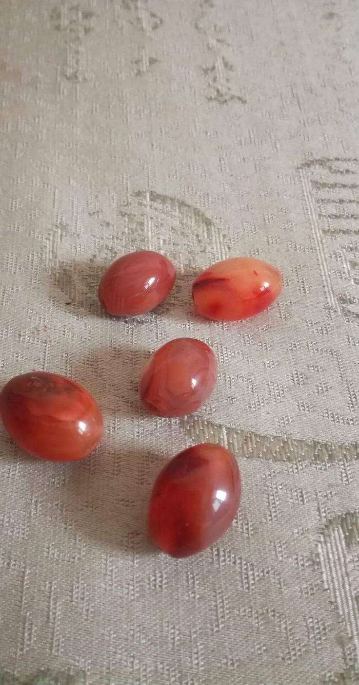 老玛瑙橄榄珠子5颗图5