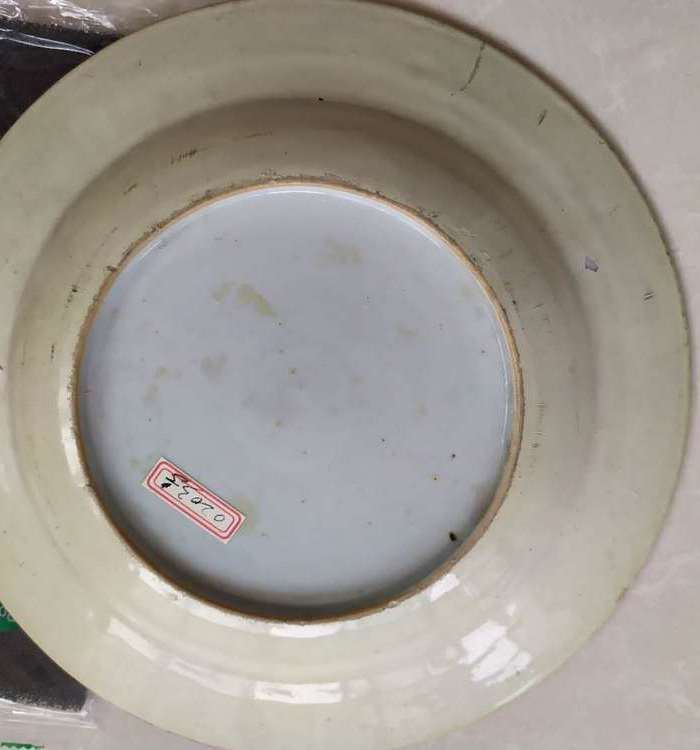 清康熙青花矾红花卉纹盘图10