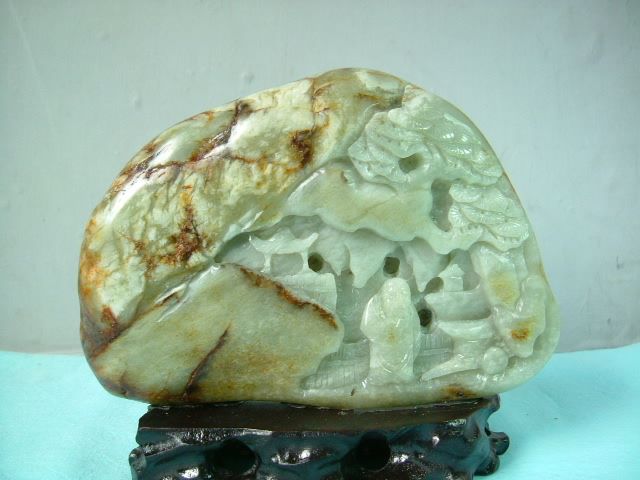 玄玉拍 1300克和田玉山子_玄玉拍 1300克和田玉山