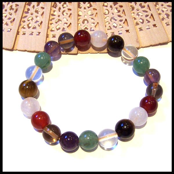 流光晶彩【天然优质极品彩晶】圆珠手链