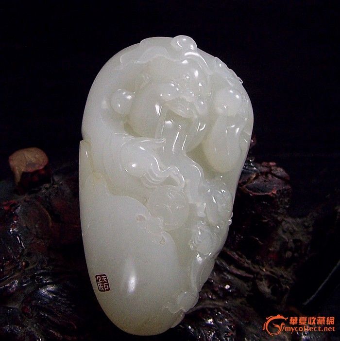 苏州名家【一户侯】老少乐白籽大把件