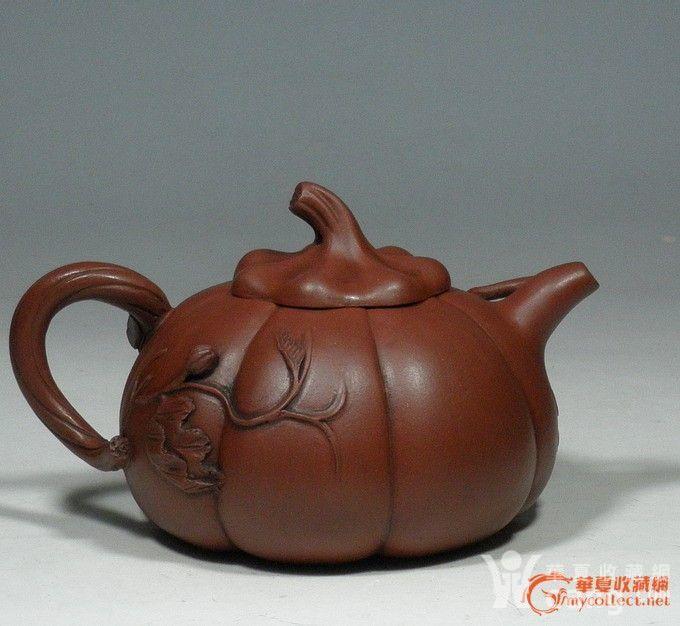 精典茗壶 汪寅仙早期作品 上世纪老朱泥 矮南瓜330cc