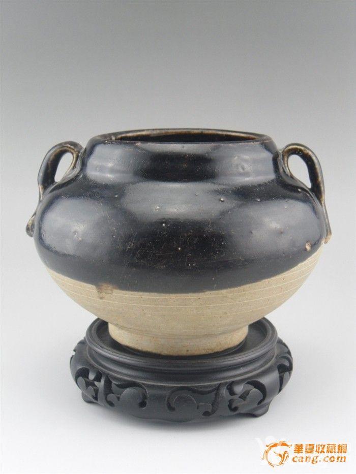 10【金元时期】磁州窑黑釉双系罐