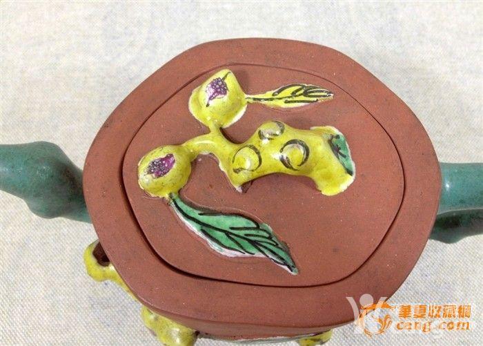 民国名家张鹤林制粉彩紫砂壶