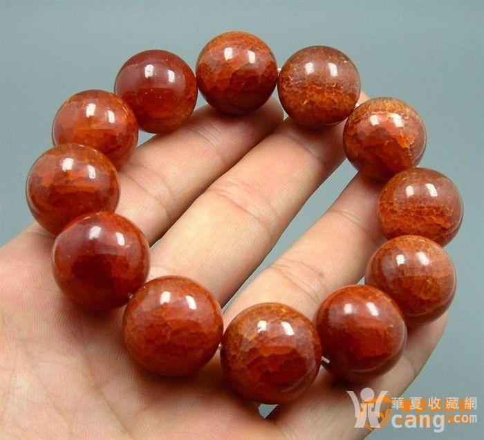 天然冰裂纹玛瑙手串2.