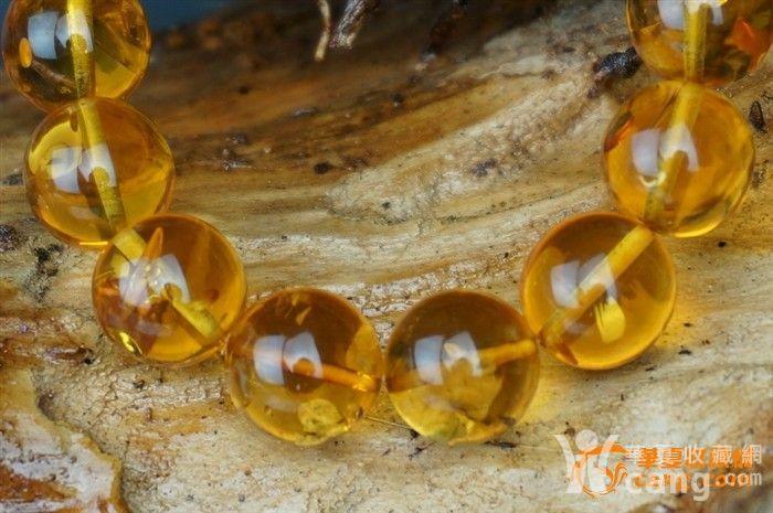 精品 波罗的海纯天然金珀爆花大颗粒圆珠手串