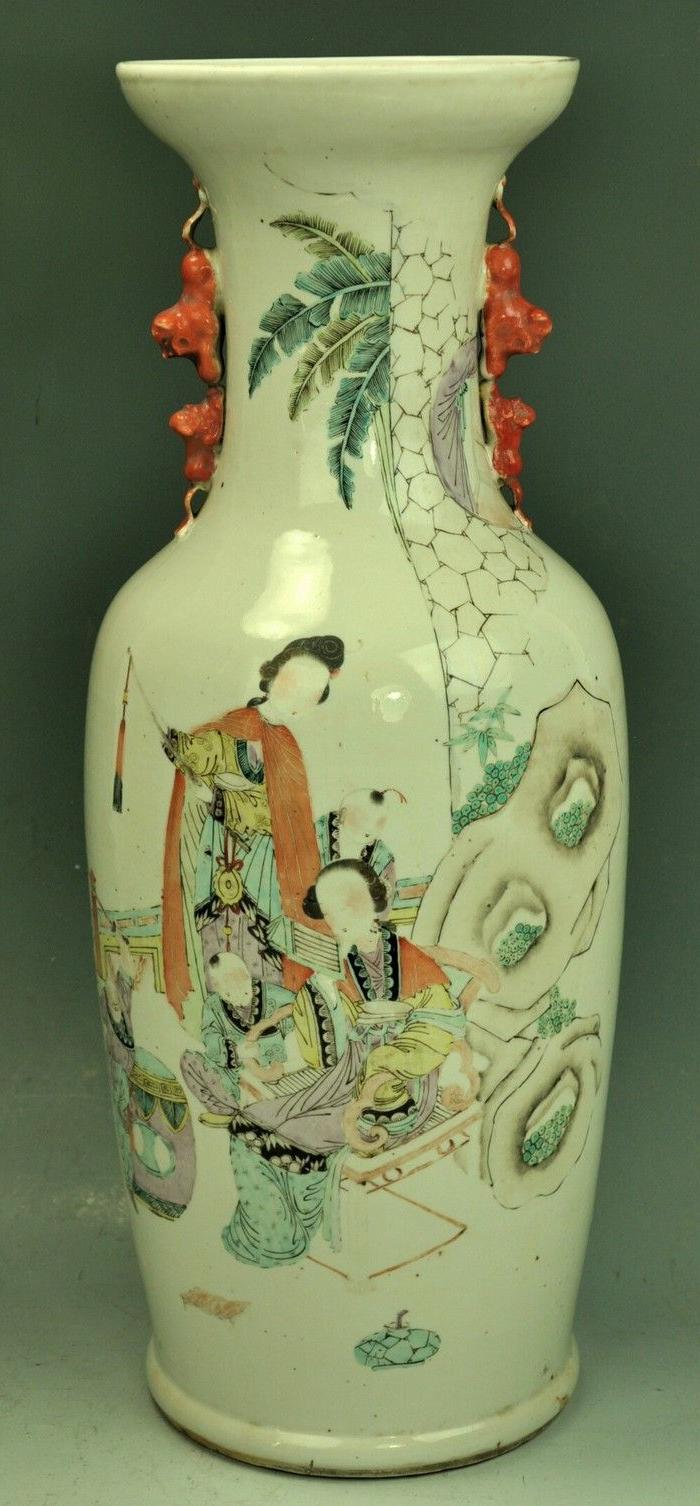 【欧美回流】清光绪景德镇制瓷名家方家珍粉彩人物特大瓶
