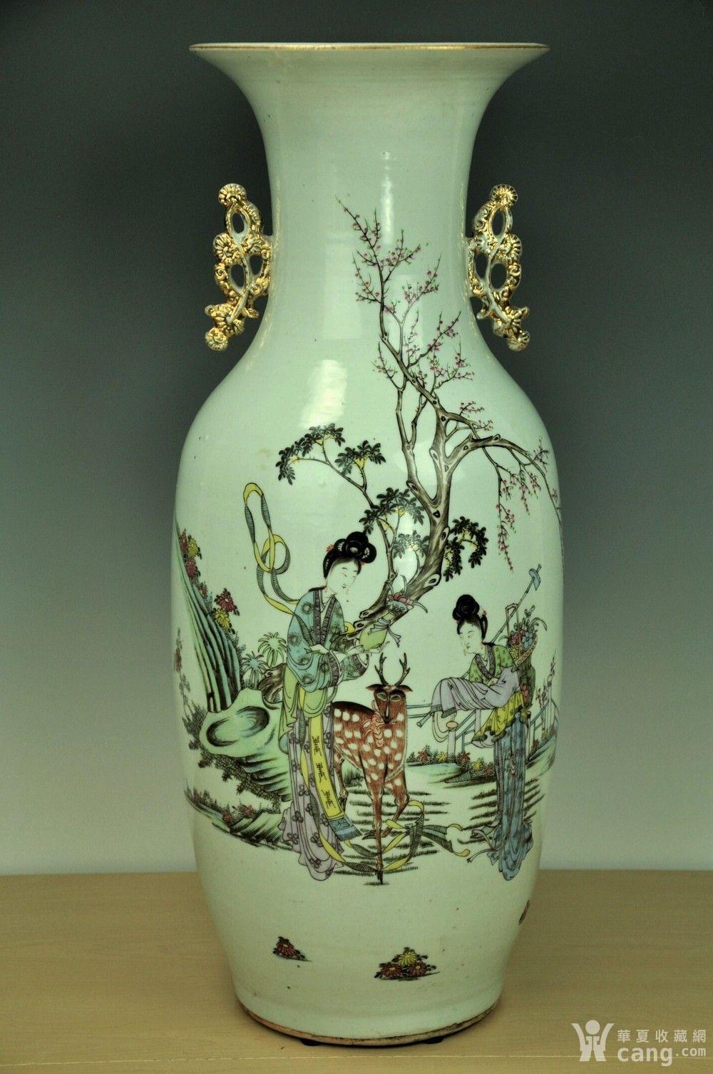 【欧美回流】民国刘天成粉彩黛玉葬花特大瓶