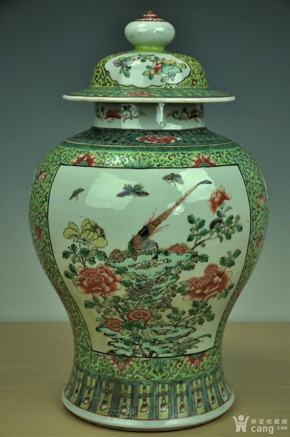 【欧美回流】极美清同治粉彩花鸟大将军罐 - 明 - 瓷器 - 华夏收藏网