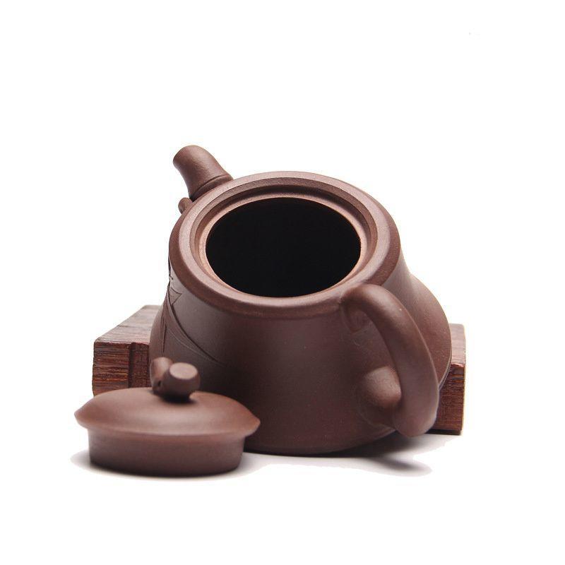 紫泥斜竹壶——王兆春 - 紫砂 - 杂项 - 华夏收藏网