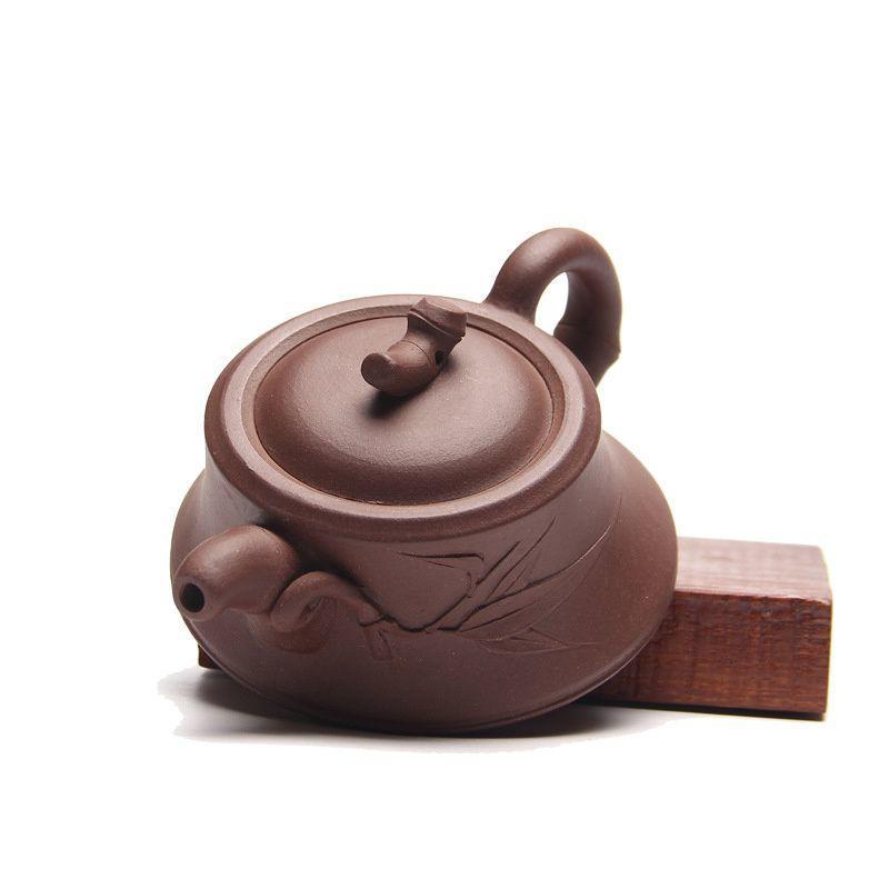 紫泥斜竹壶——王兆春 - 紫砂 - 杂项 - 华夏收藏网