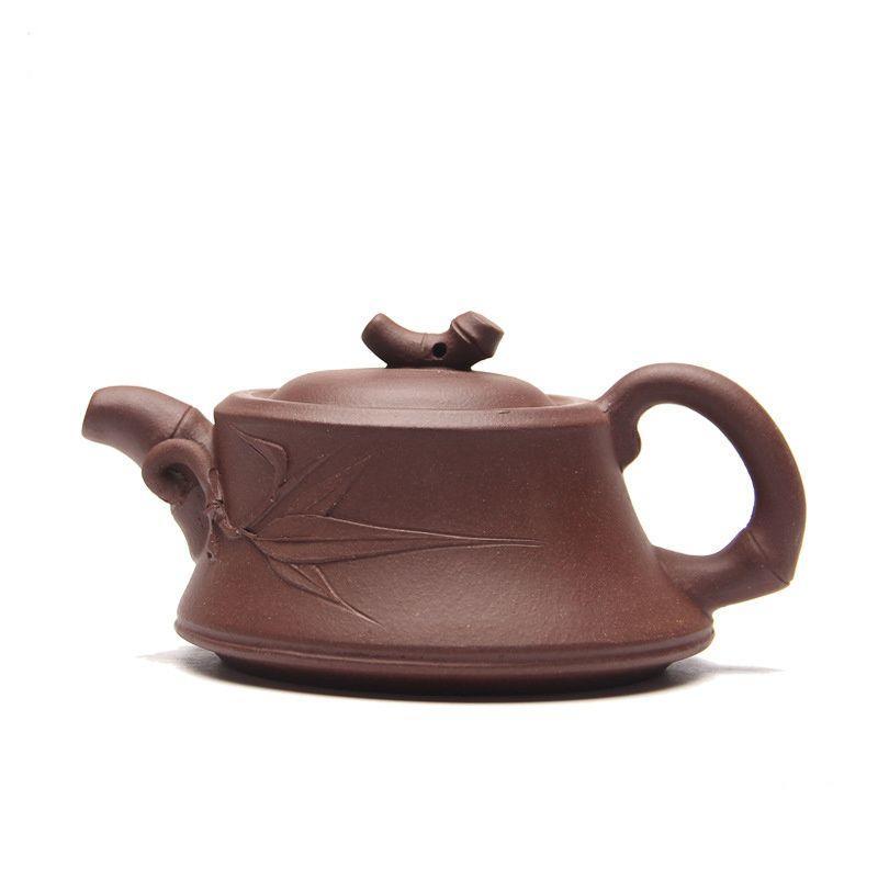 紫泥斜竹壶——王兆春 - 紫砂 - 杂项 - 华夏收藏网