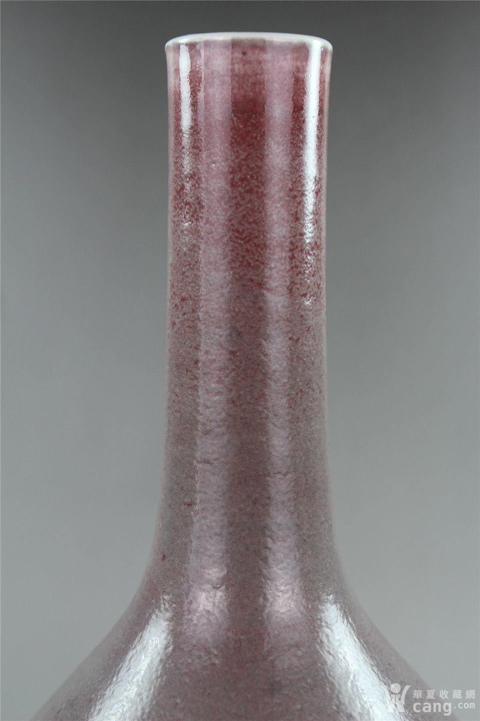 精品清-乾隆豇豆红釉长颈瓶