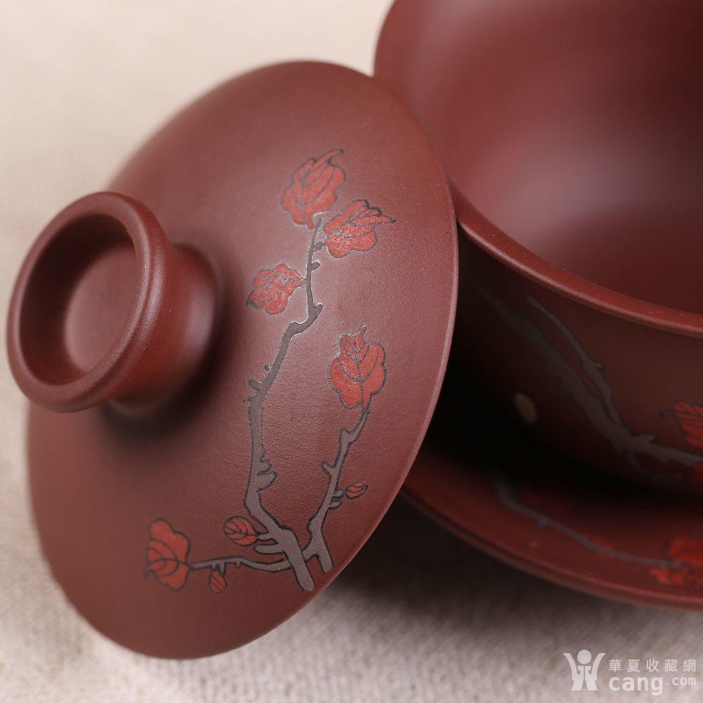 垚声堂创始人【梁伟】全手工作品【墨绘盖碗】 - 紫砂壶 - 杂项