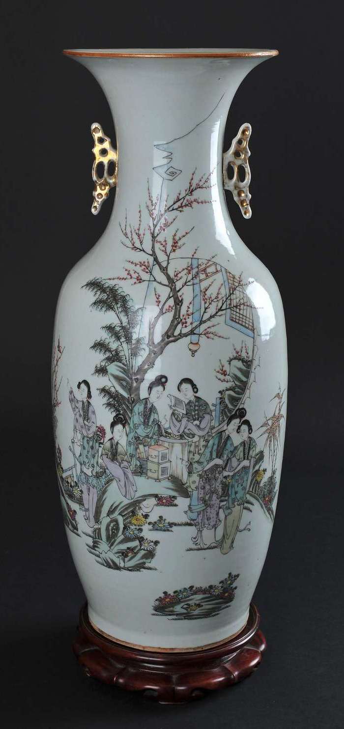 【精品】民国 制瓷名家刘天成粉彩红楼梦人物故事大瓶