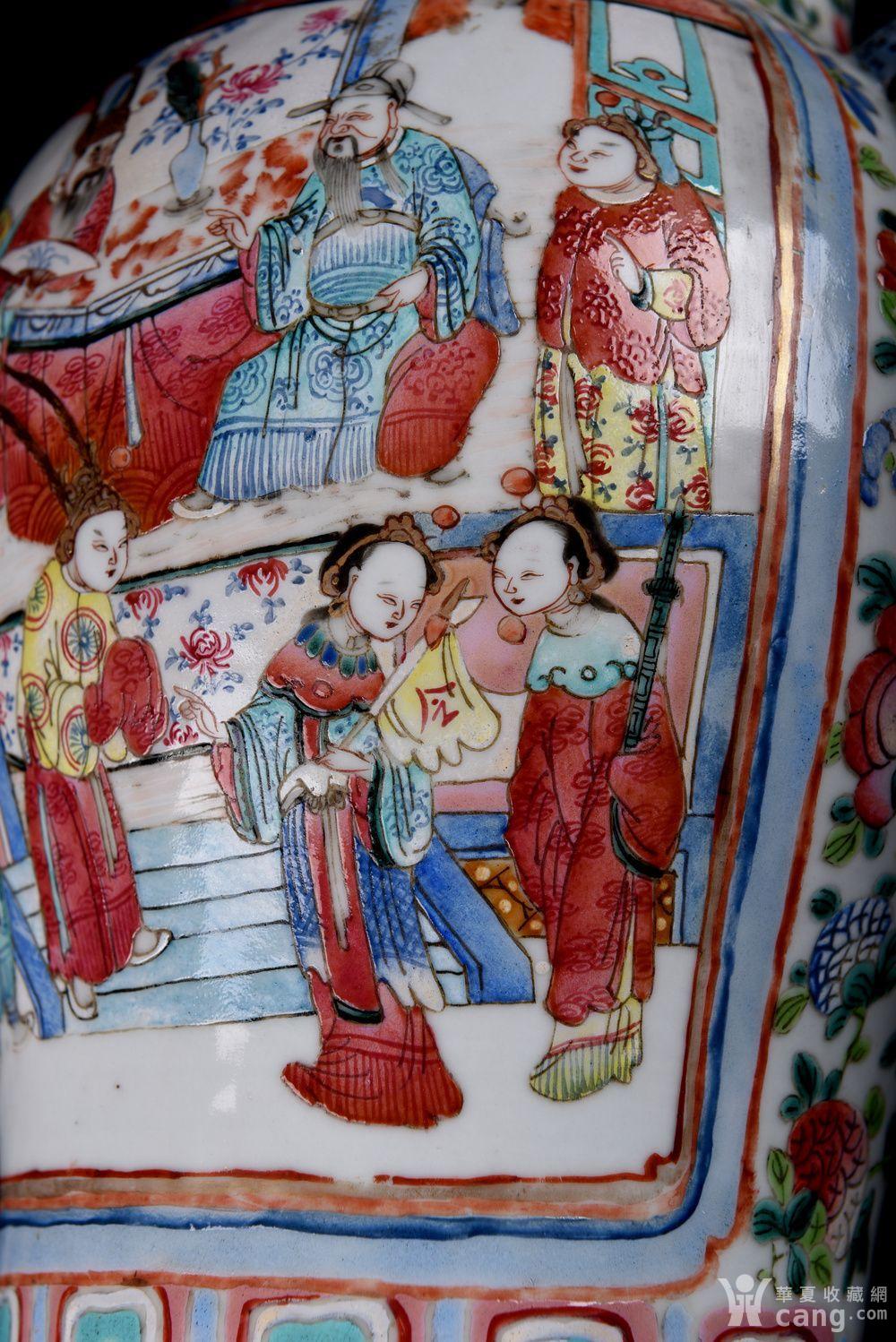 【压轴重器】清咸丰 粉彩人物故事瓶一对