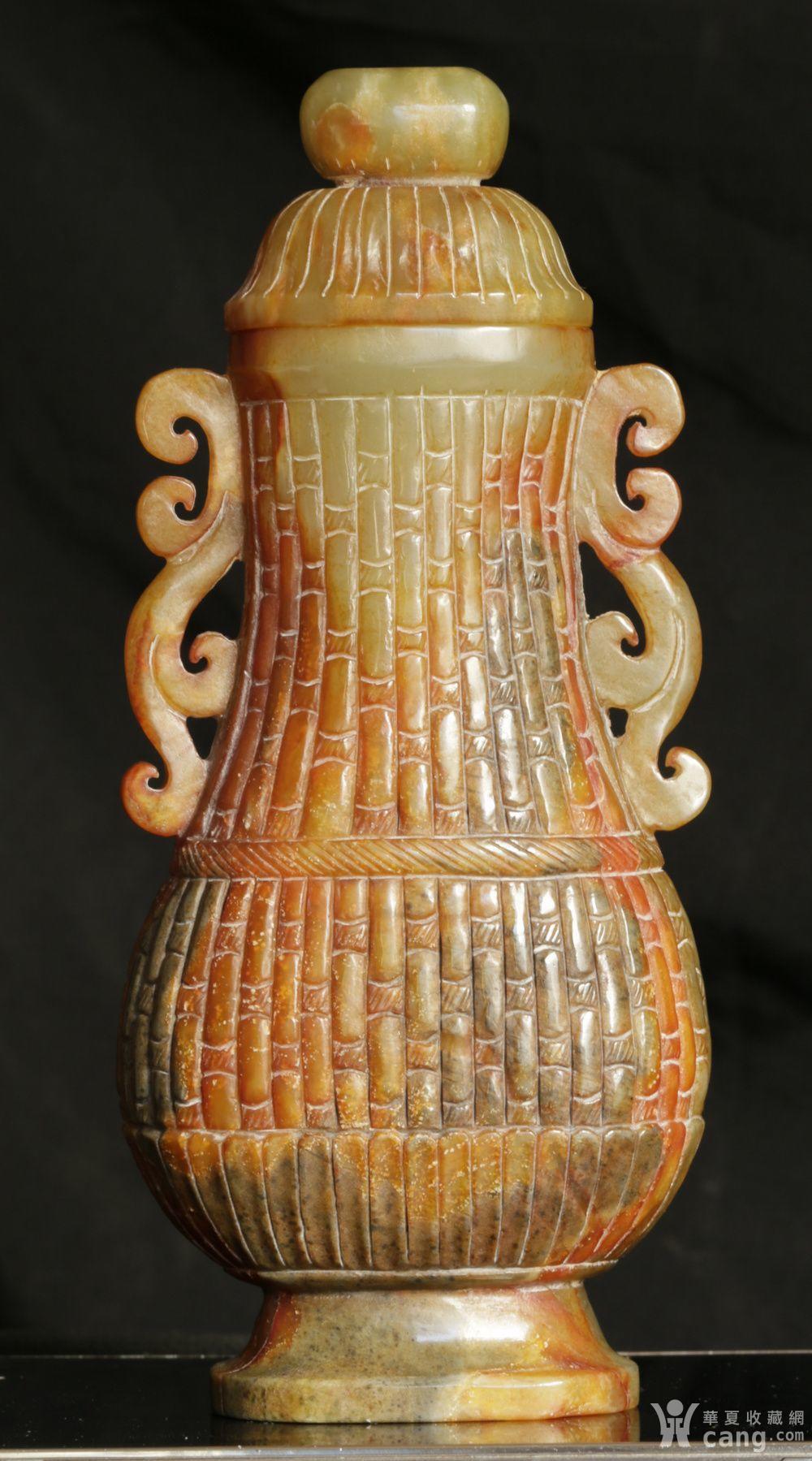 7克 明清 和田籽玉 青玉雕摆件 双耳玉瓶 - 玉器 - 仿古工艺品 - 华夏