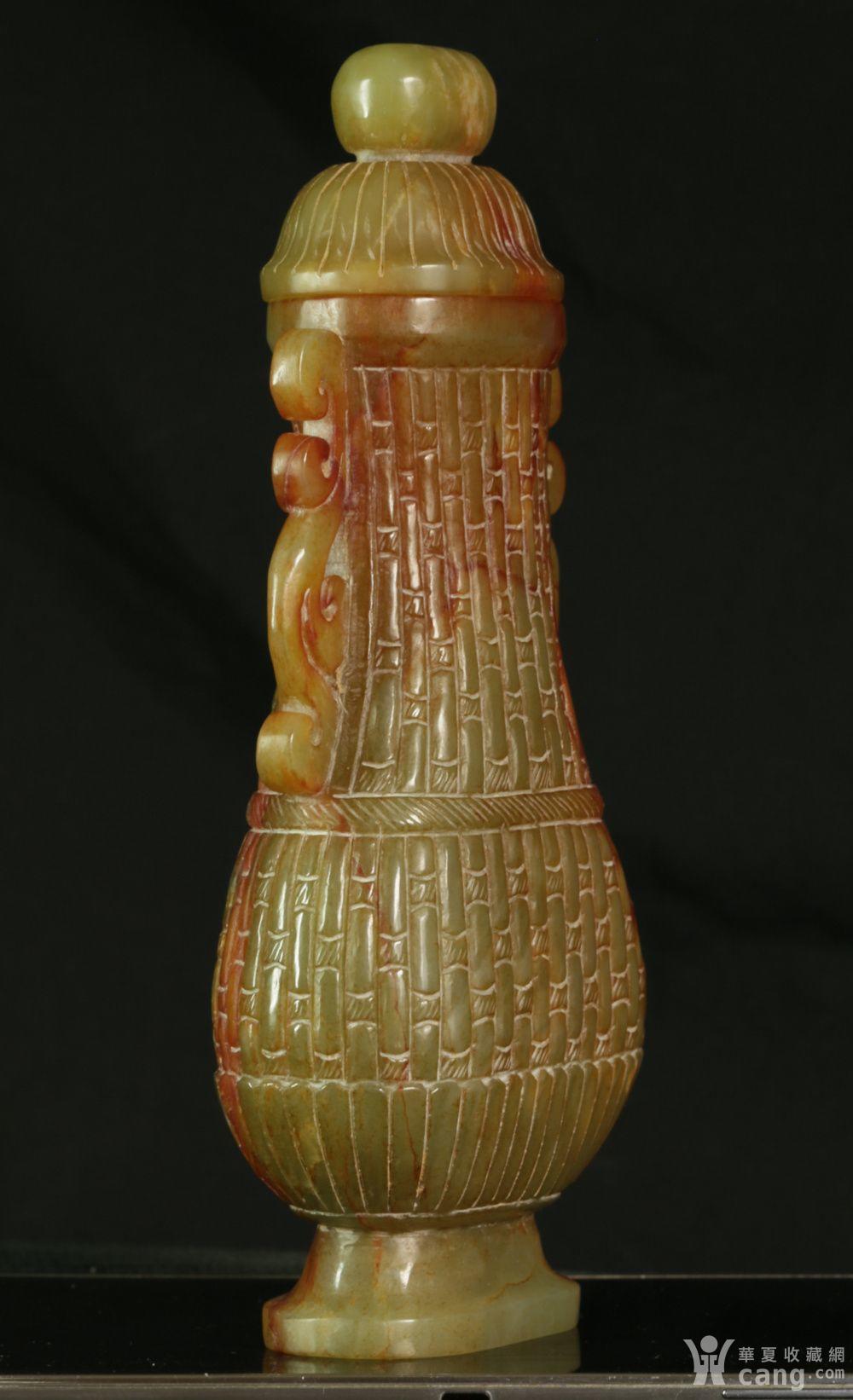 7克 明清 和田籽玉 青玉雕摆件 双耳玉瓶 - 玉器 - 仿古工艺品 - 华夏