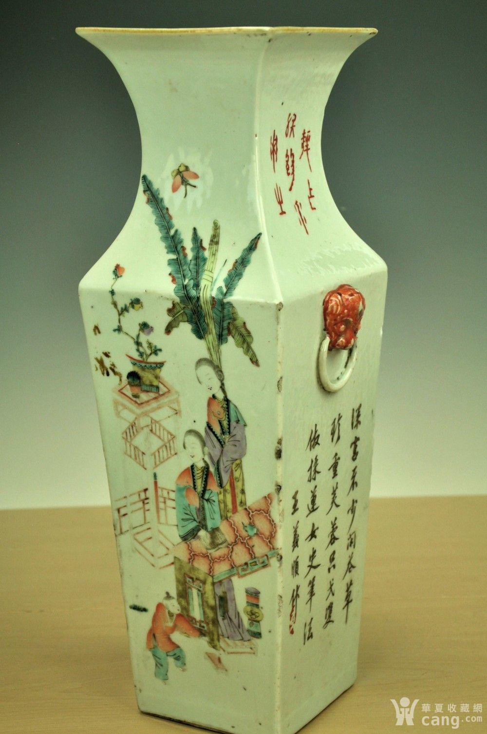 【欧美回流】民国粉彩王义顺浅绛彩人物大方瓶