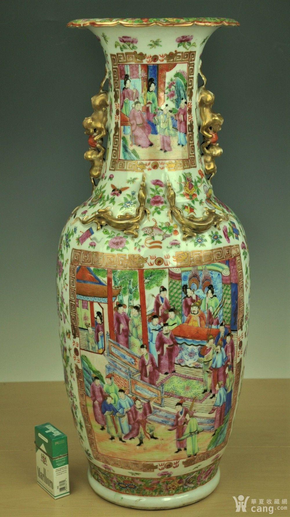 【欧美回流】清同治广彩人物特大瓶