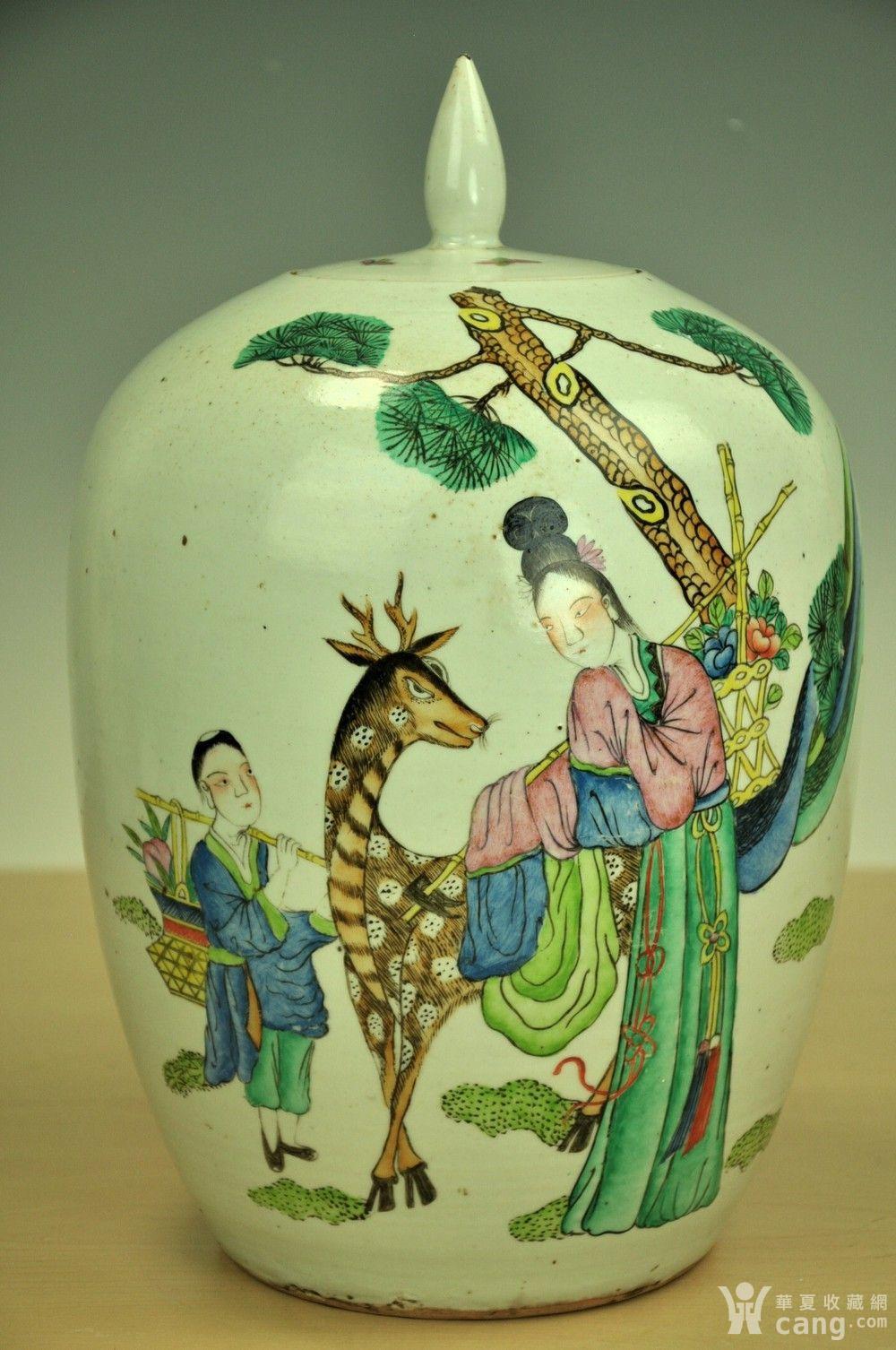 【欧美回流】民国胡荣顺粉彩人物冬瓜罐