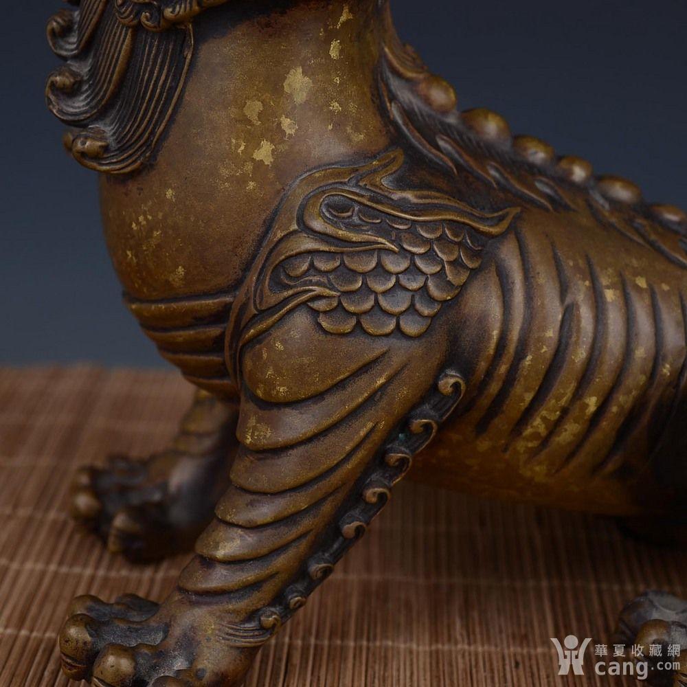 仿古工艺品 铜器 老斑铜雪花金 瑞兽 拍品描述 规格:23*12*21厘米
