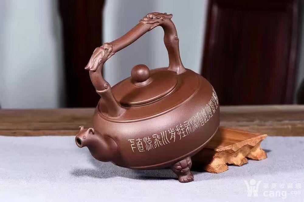 研究员级高级工艺美术师李昌鸿福禄寿三星提梁壶作品