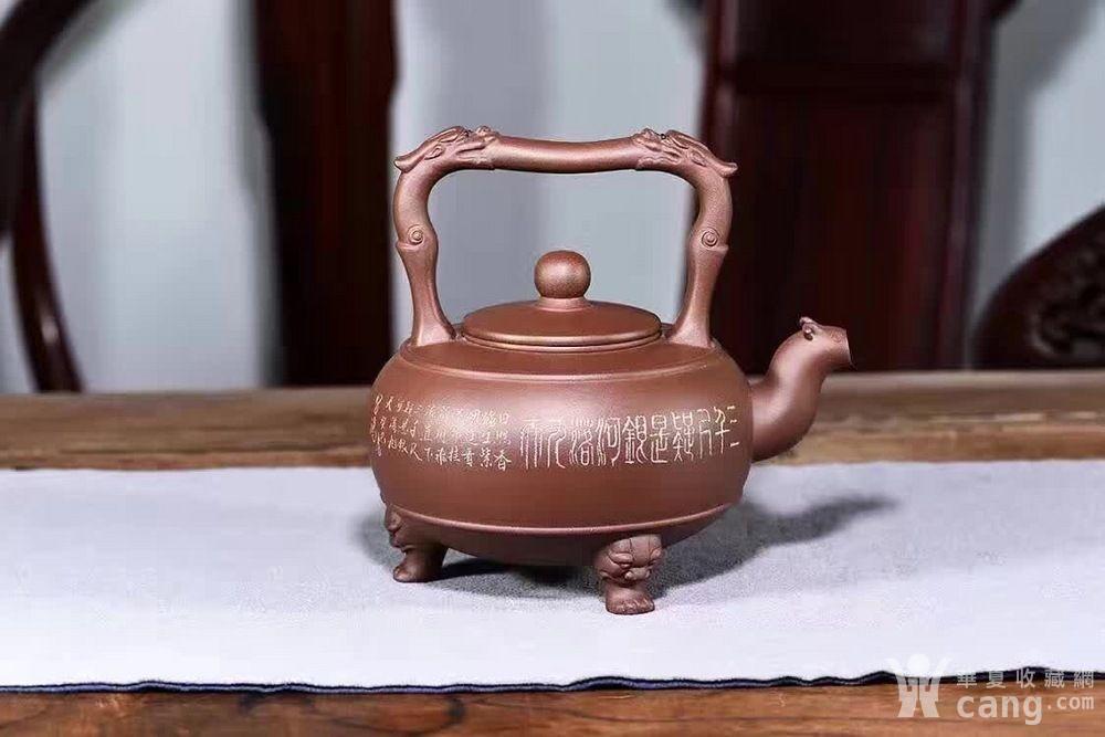 研究员级高级工艺美术师李昌鸿福禄寿三星提梁壶作品 - 紫砂壶 - 杂项