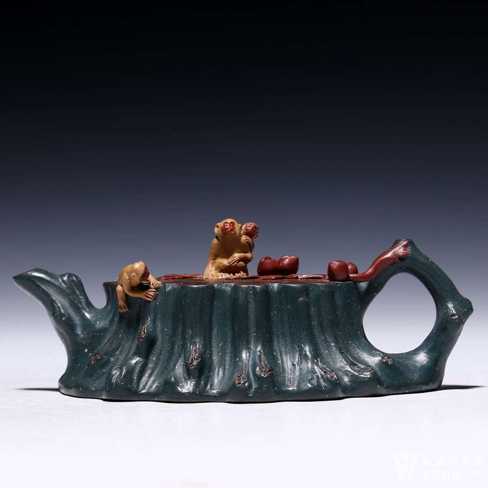 国家级助理工艺美术师钱云峰作品灵猴献瑞壶 - 紫砂壶 - 杂项 - 华夏