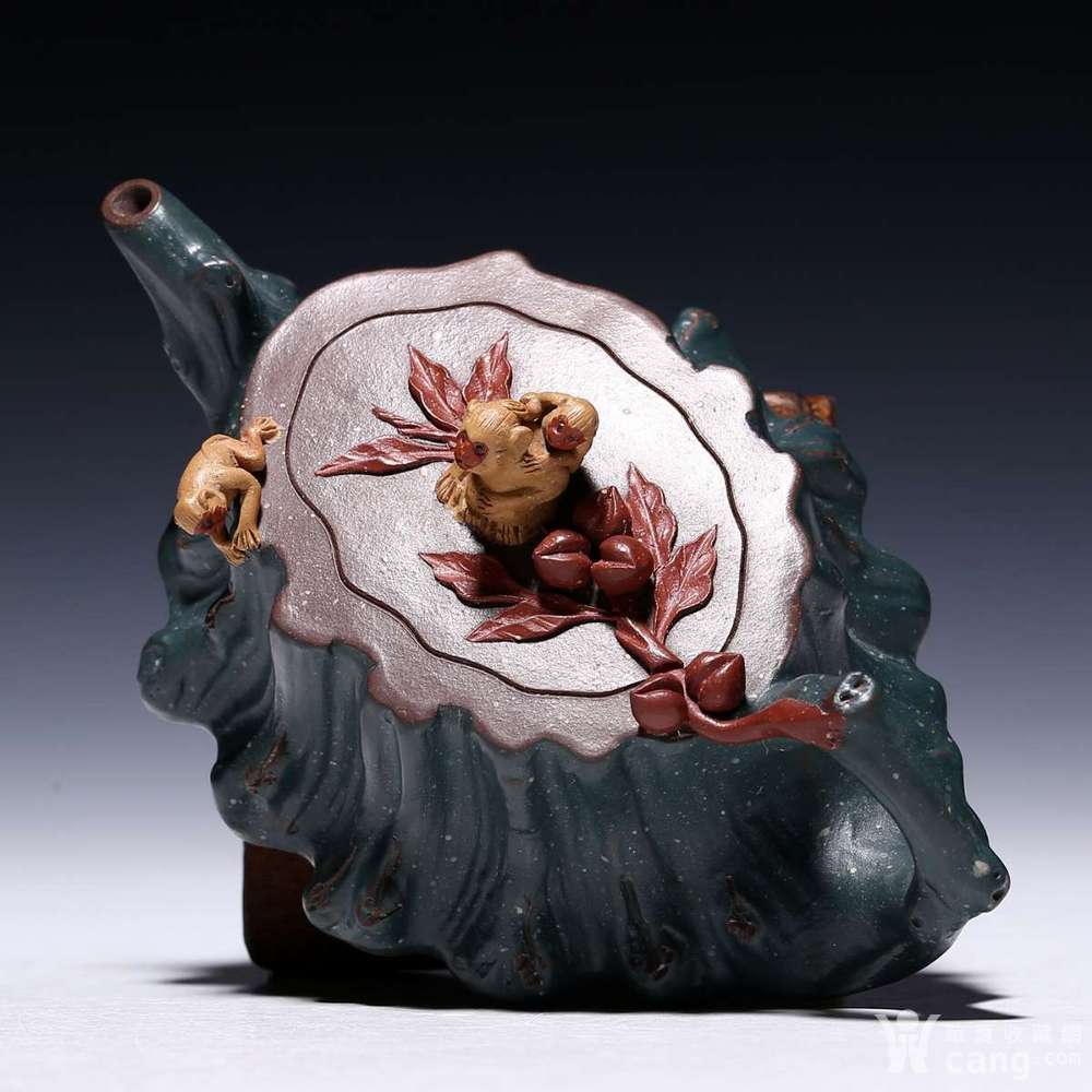 国家级助理工艺美术师钱云峰作品灵猴献瑞壶