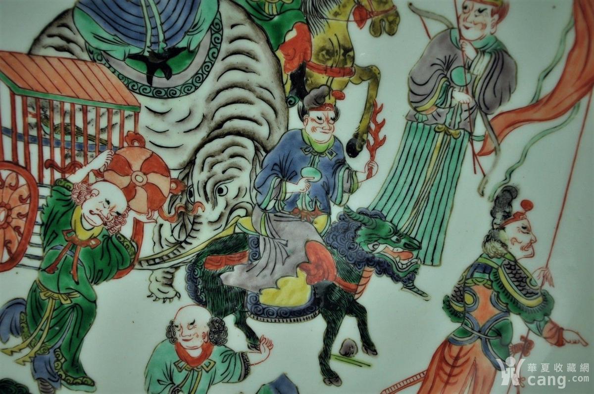 【欧美回流】光民时期粉彩八蛮进宝巨盘(46.5公分)