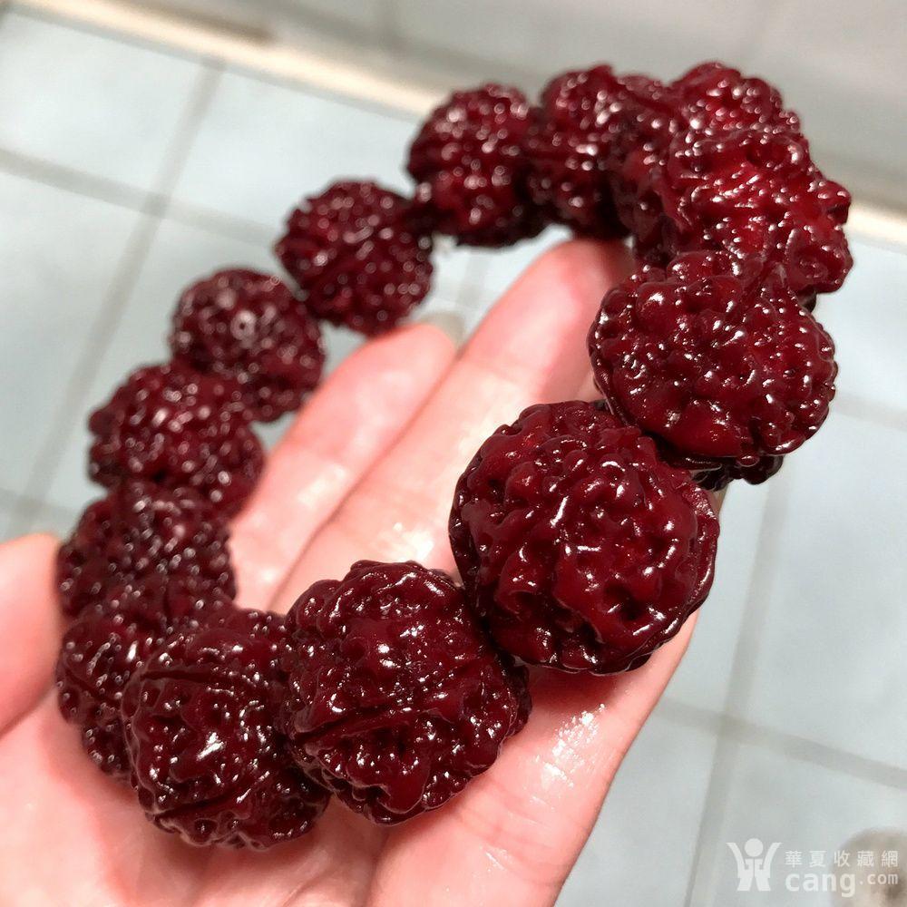 红透漂亮大金刚菩提21mm佛珠手串!
