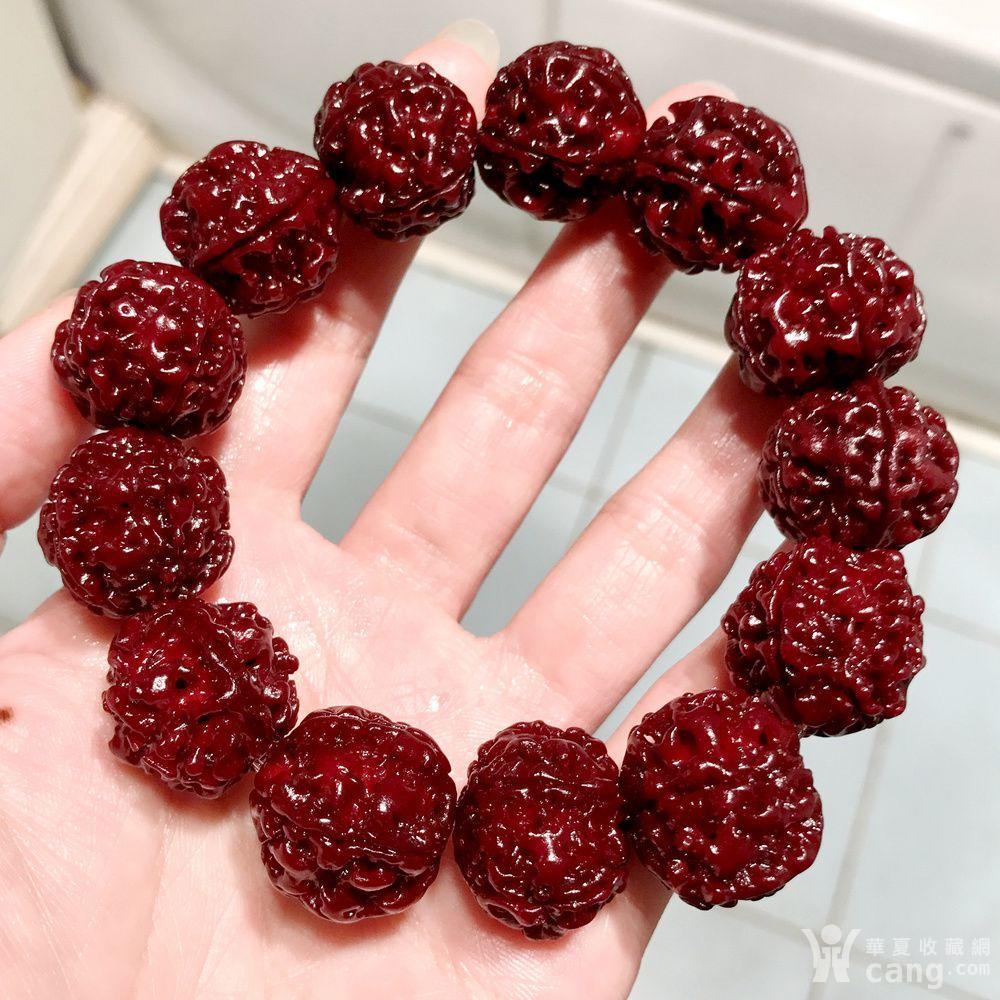 红透漂亮大金刚菩提21mm佛珠手串!