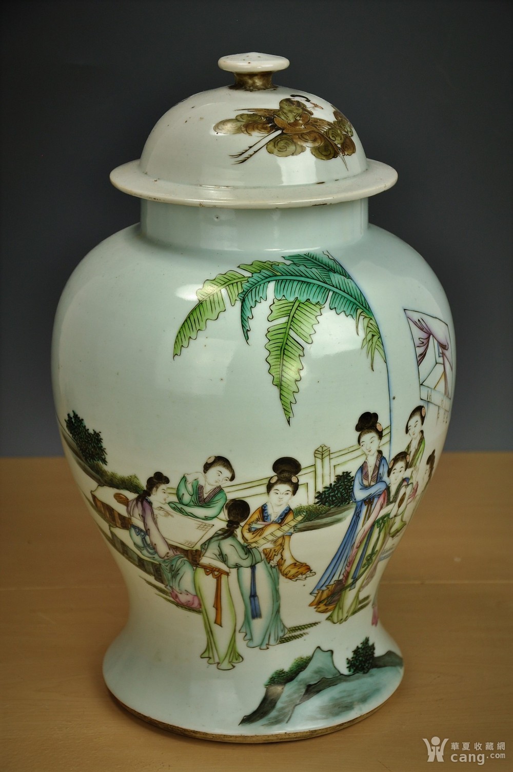 【欧美回流】民国名家周福兴粉彩大观园人物将军罐