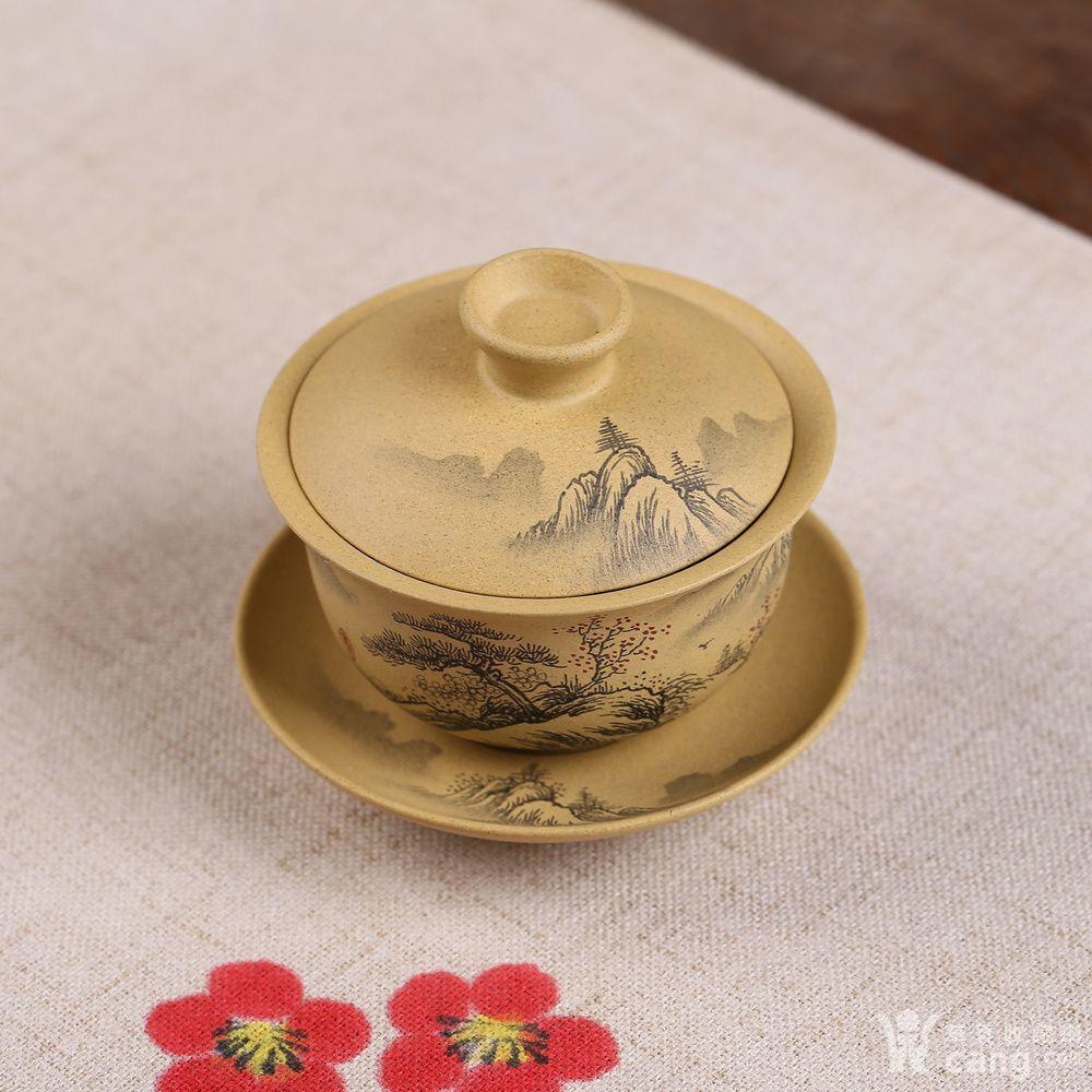 全手工制作 【品名】:墨绘盖碗 - 紫砂壶 - 杂项 - 华夏收藏网