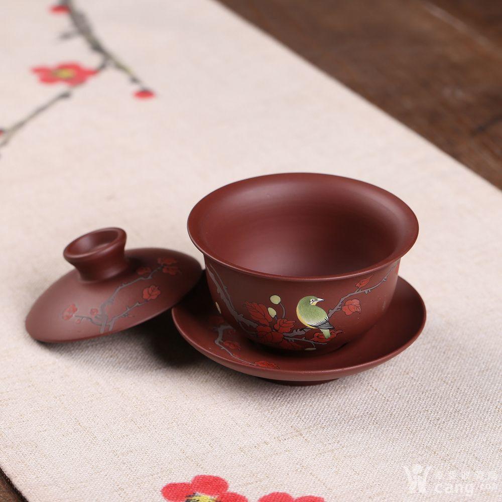 垚声堂创始人【梁伟 】全手工作品【墨绘盖碗】 - 紫砂壶 - 杂项