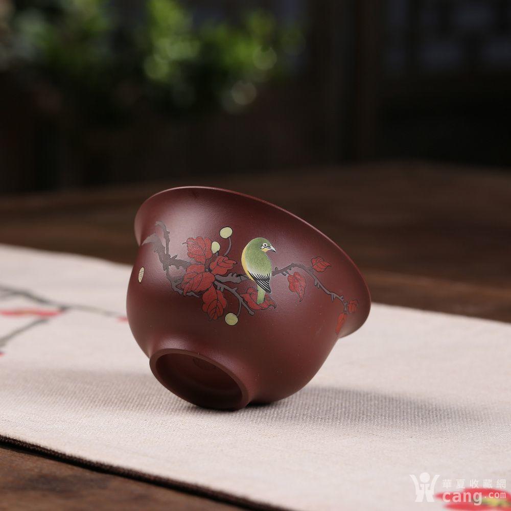 垚声堂创始人【梁伟 】全手工作品【墨绘盖碗】 - 紫砂壶 - 杂项