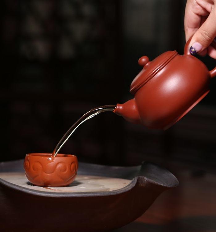 徐萍 原矿朱泥大红袍 猪鼻壶