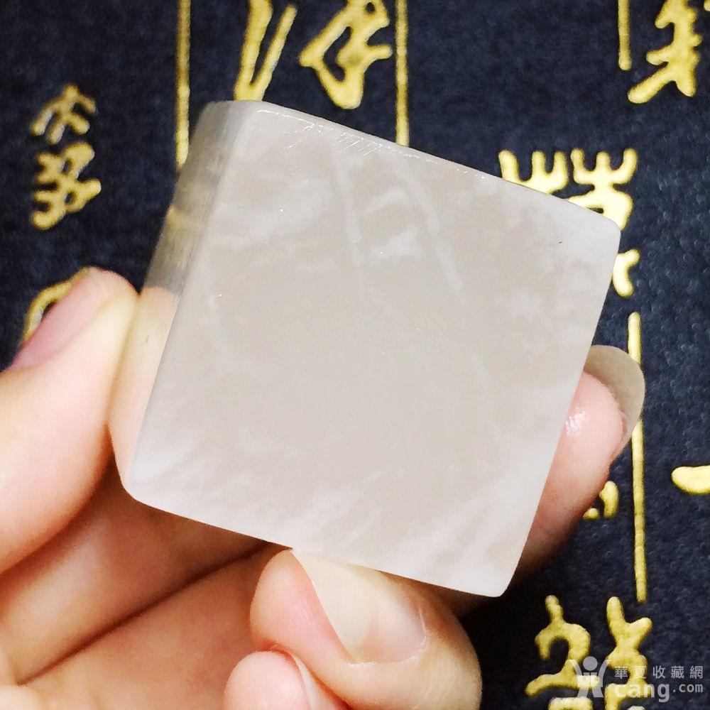 天然青海昆仑荔枝冻白冻玉冻石狮子印章!