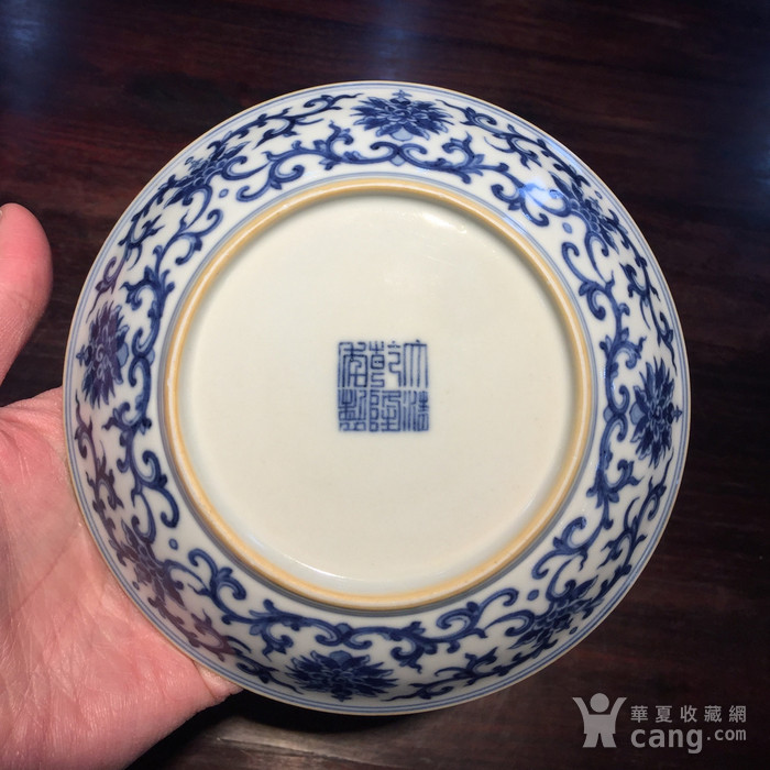 【已鉴定】乾隆官窑青花缠枝莲纹盘