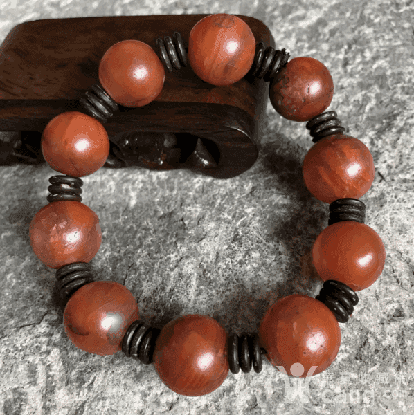 【精品收藏级古珠】清代老南红玛瑙圆珠手串一条