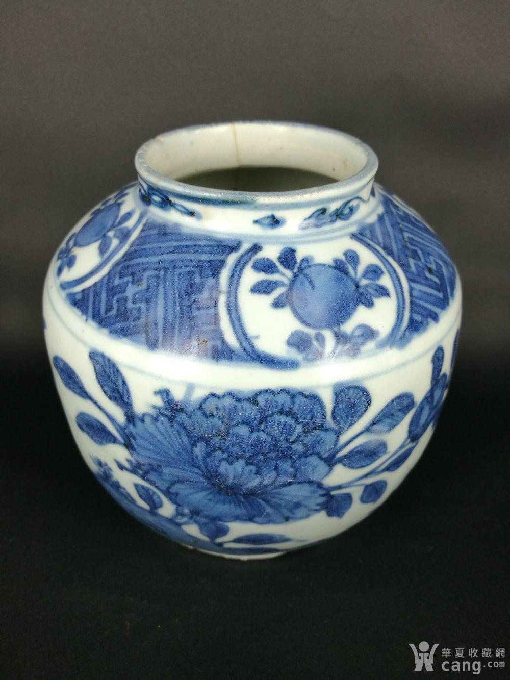 明万历青花花鸟纹罐 - 明清 - 瓷器 - 华夏收藏网