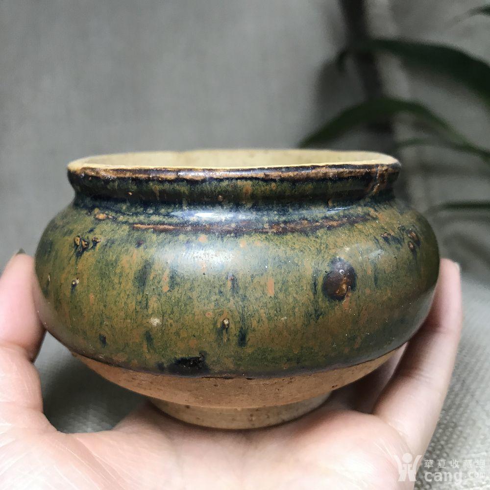 辽金磁州窑乌金釉小罐一只